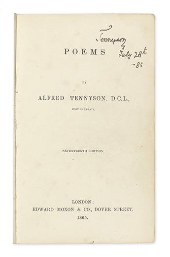 TENNYSON, ALFRED. Poems.